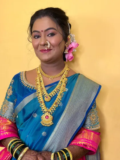 A happy portrait of the bride, looking confident and beautiful.