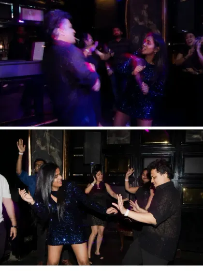More fun from the dance floor. These candid shots of the couple and their guests dancing capture the true spirit of the party.