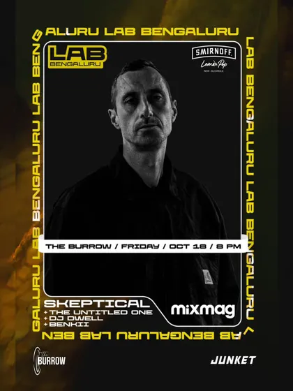 The full lineup poster for the Mixmag Lab x Junket collab.