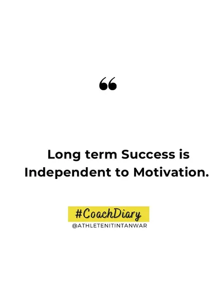 Motivation comes and goes, and you can't rely on it for long term success. True progress comes from building discipline and habits that carry you through the days when you don't feel motivated.