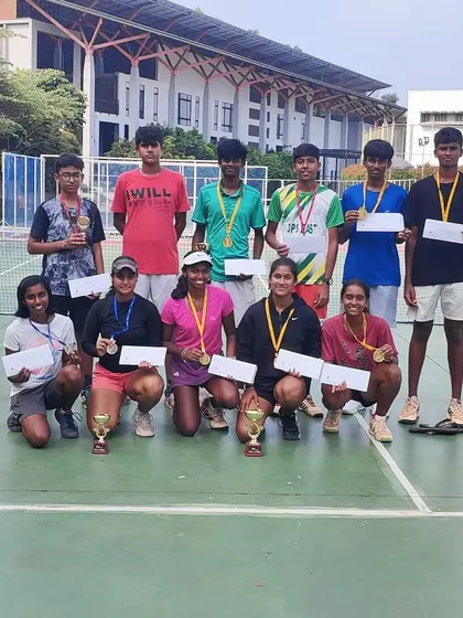 Another shot of our successful players at the CBSE Clusters South Zone competitions. Their hard work and team spirit were on full display.