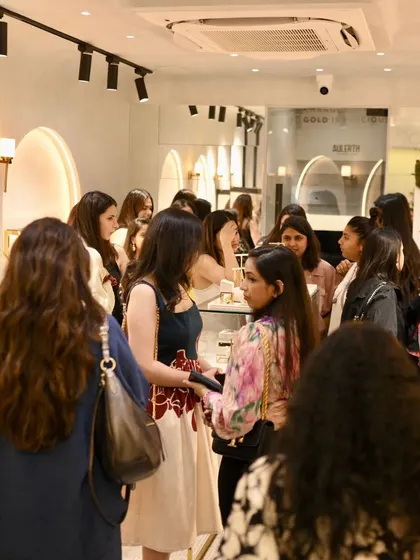The vibrant atmosphere of a private showcase at our New Delhi store. We love creating a lively and welcoming space for jewelry lovers to connect and explore.