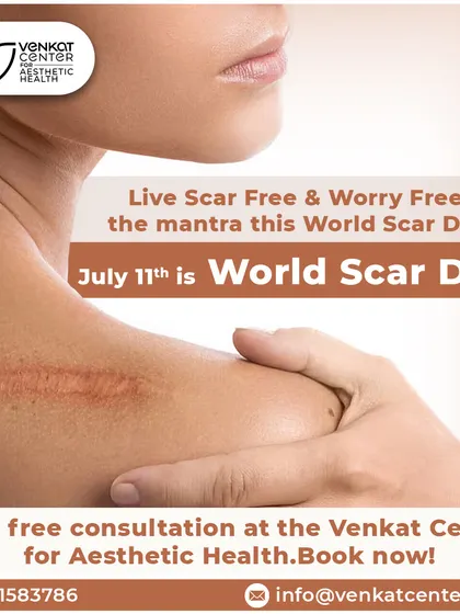 This World Scar Day, we want you to live scar free and worry free. We believe a scar doesn't have to define you. We offer expert consultations to guide you through tailored solutions, from acne scars to surgical marks, with compassionate care.