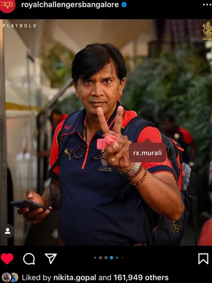 A candid shot from the RCB team bus. The journey is as important as the destination.