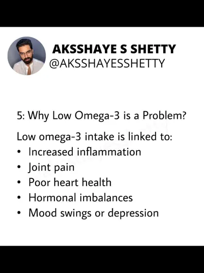 Why is low omega-3 a problem? This imbalance is linked to increased inflammation, joint pain, poor heart health, hormonal imbalances, and even mood swings or depression.