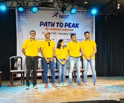 The organizing team of the "Path to Peak" Runners Conclave on stage. It takes a dedicated team to put together such an insightful event.