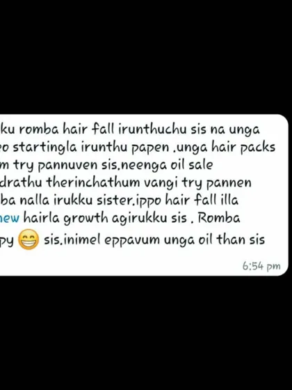 A heartfelt message from a user who followed my hair pack videos and then tried my oil. She says her hair fall has stopped and she's seeing new hair growth.