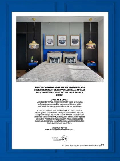 Our answer to the question "What is your idea of a perfect residence?" as featured in Design Essentia magazine.