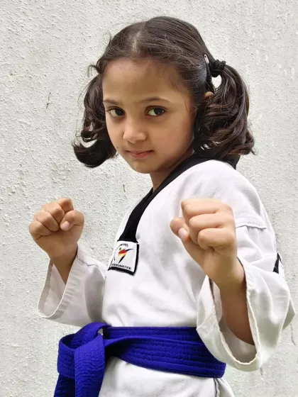 A portrait of a champion. Zainab's fierce focus is evident in this photo, showcasing the warrior spirit within.