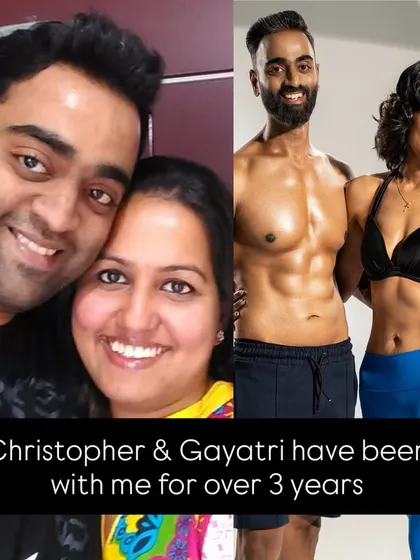 This is what happens when you decide to do it together. Christopher and Gayatri have been with me for over three years, transforming not just their bodies but their entire lifestyle. They are proof that fitness can be a journey you share, making you stronger as individuals and as a team.