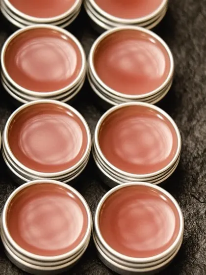 The beautiful phases of my 'Patalah' lip balm as it sets. The swirls and patterns are a sign of the natural ingredients blending together.