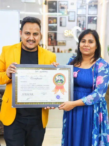 Celebrating the graduation of a student from Batch 71. It's a joy to see students from all over come to my academy and leave with professional skills.