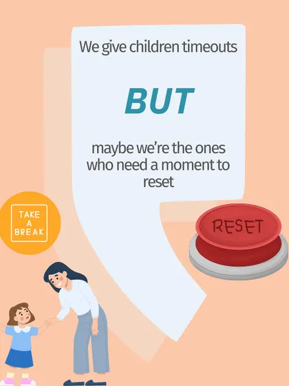We give children timeouts, but maybe we are the ones who need a moment to reset. Our own regulation is the first step to co-regulating with our child.