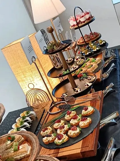 We love celebrating milestones with our clients. This elegant spread of canapés and desserts was prepared for a new Lamborghini owner, making the moment they received their dream car even more memorable.