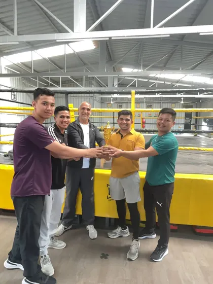 Another winning team from our gym's fitness competition. We believe in celebrating hard work and progress.