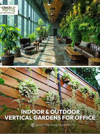 I offer both indoor and outdoor vertical garden solutions for offices. Whether it's a lush green lobby or a decorative exterior wall, these installations make a powerful statement about a company's commitment to sustainability.