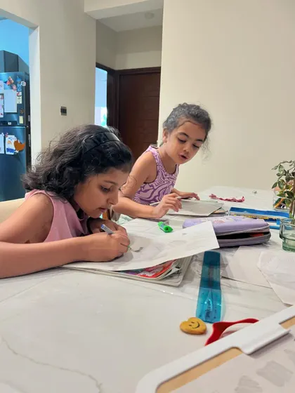 These images capture the process and joy of our various painting and drawing sessions, from pencil shading warm-ups to finished floral bouquets.