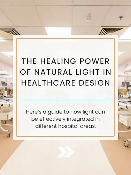 This graphic from our guide on the healing power of natural light illustrates how we integrate it into different hospital areas. Thoughtful design can transform a clinical space into a healing one.