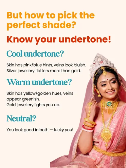 To pick the perfect shade, you need to know your skin's undertone. This guide helps you determine if you have a cool, warm, or neutral undertone to find the most flattering saree color.