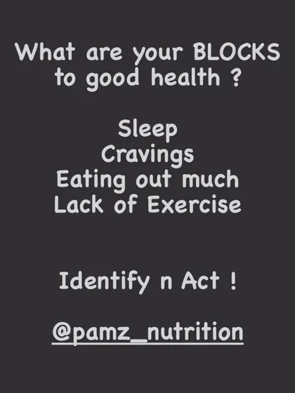 What are the blocks standing in your way to good health? Whether it's poor sleep, cravings, or lack of exercise, the first step is to identify your personal challenge and then take action to address it.