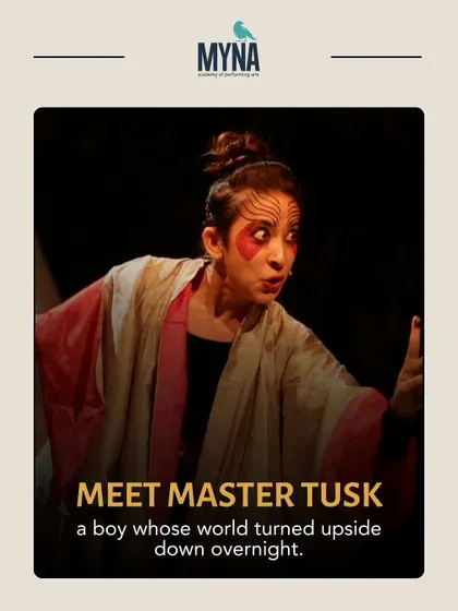Meet Master Tusk, the protagonist of 'Elephant in the Room', a boy whose world turned upside down overnight. The performance explores his journey of loss, courage, and transformation.