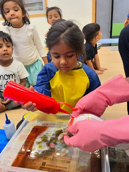 Each activity, from making Bhel Puri and toast to plucking methi leaves and exploring what floats, is a lesson in itself. These practical life and sensorial activities are central to the Montessori method, helping children develop fine motor skills, concentration, and a deep understanding of the world through their own actions.
