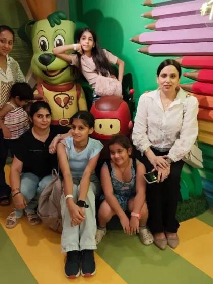 Friends and family gather for a group photo. We can accommodate multi-generational groups, ensuring everyone from toddlers to grandparents has a great time.