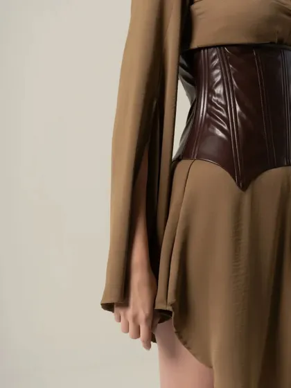 A close-up detail shot from a catalogue shoot, focusing on a corset accessory. I pay close attention to styling and detail to create compelling product images.