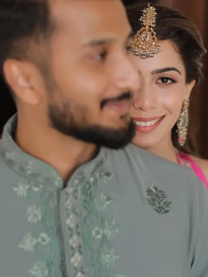 A playful and intimate portrait from a Haldi-Mehndi celebration in Jaipur.