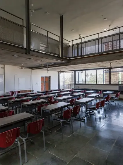 A duplicate image of the double-height studio classroom at VIT.