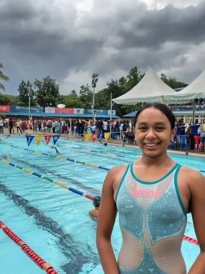 Kiarah Huidrom, a gold medalist in the 200m Medley.
