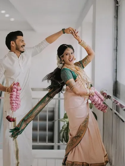 Capturing the joy of the wedding day. The groom's look was kept clean and traditional, allowing his happiness to shine through.