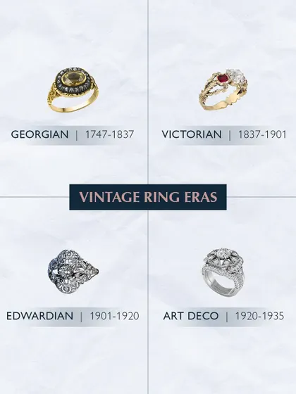 From the romance of the Victorian age to the bold glamour of Art Deco, each vintage ring carries the beauty of its time. I celebrate these eras by crafting custom pieces that carry history while reflecting your unique story.