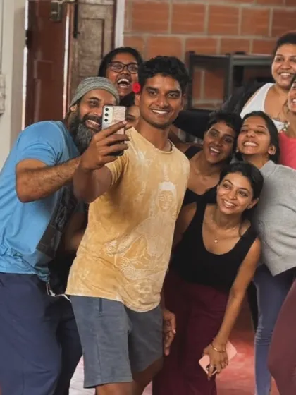 A group selfie filled with so much joy and love. This is the community that comes together to navigate life's challenges with laughter and support.
