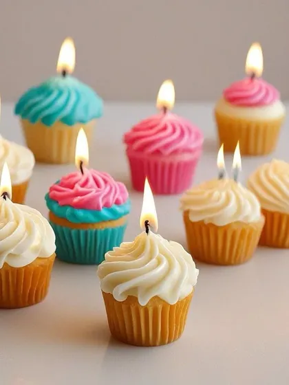 These little cupcake candles are perfect as return gifts for a kid's birthday party.