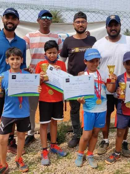 That winning feeling. We are incredibly proud to see our young champions with their trophies and certificates, standing alongside their coaches after a hard-fought tournament.