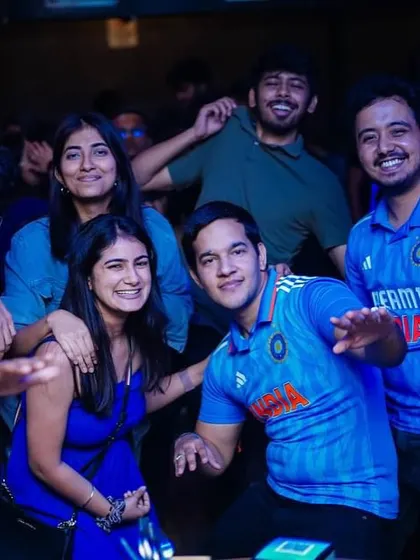 Even the biggest sports fans know how to party after the game. A fun and diverse crowd.