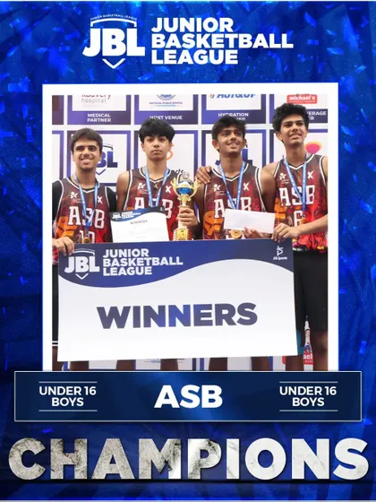 The thrill of victory for the Under 16 Boys champions at the Junior Basketball League. I organize youth championships that provide a platform for school academies and young players to compete for grand prizes and gain valuable tournament experience.