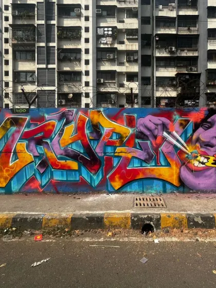 My piece for the Stylebound India jam. I combined a character with my graffiti lettering, creating a piece that's all about that spicy, flavorful vibe.