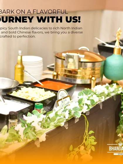 This image captures the diversity of my menu offerings in a single buffet line. You can see a live pasta station next to traditional Indian curries, showcasing my ability to deliver a multi-cuisine experience tailored to your event.