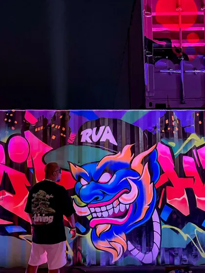 At the Rolling Loud festival in Thailand, soaking in the incredible graffiti and street art. This is the culture that inspires my music.