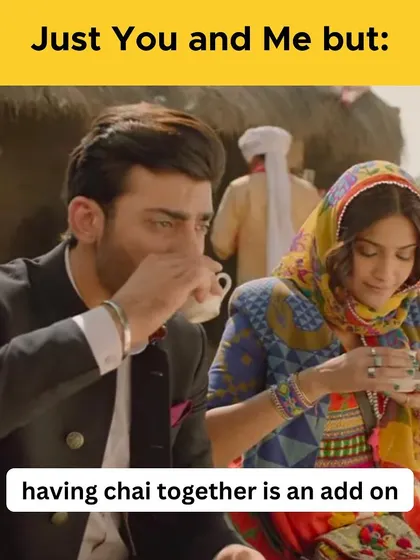 This is a duplicate of the previous image, celebrating the simple pleasure of a shared chai.