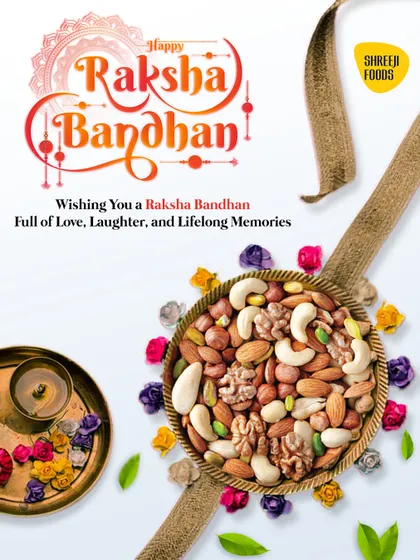 A beautiful Rakhi deserves a beautiful gift. This hamper of assorted dry fruits is a healthy and thoughtful present for your sibling on Raksha Bandhan.