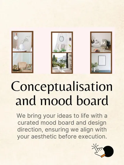 We begin by creating a curated mood board and design direction. This ensures we are perfectly aligned with your aesthetic vision before moving forward with execution.