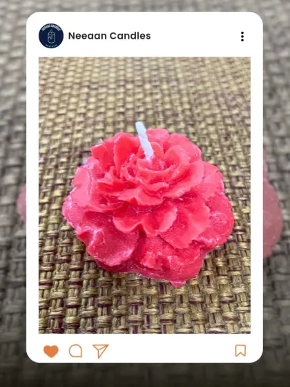 Delicately carved and sweetly scented, our single red rose candle is where craftsmanship meets charm.
