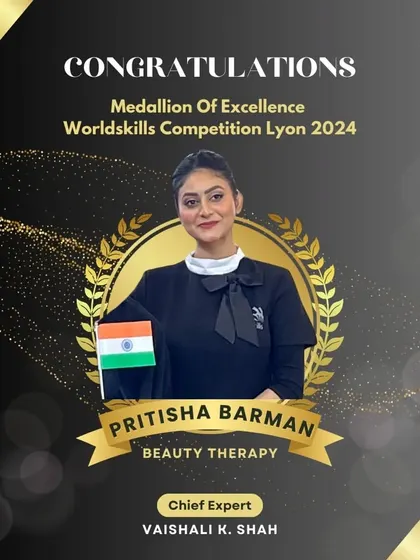 We are incredibly proud to see our student, Pritisha Barman, win the Medallion for Excellence at the WorldSkills Lyon 2024 competition. This is a testament to our commitment to nurturing talent to the highest global standards. When you train with us, you are training to be among the best in the world.