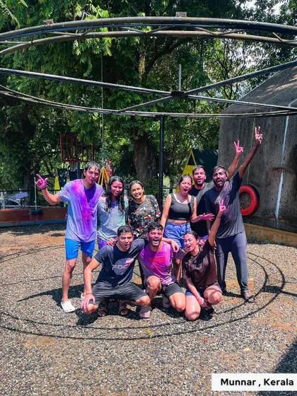 We spread colours in the hills of Munnar, Kerala. This was our Holi celebration, a blast of colours and happiness amidst the lush greenery. A unique way to celebrate the festival.