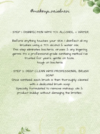 My two-step sanitization process is non-negotiable. I disinfect every tool with 70% alcohol and then deep clean with professional brush soap before every single appointment to ensure your skin's safety.