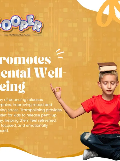 The joy of bouncing releases endorphins, which helps improve mood and reduce stress. It's a great outlet for pent-up energy.