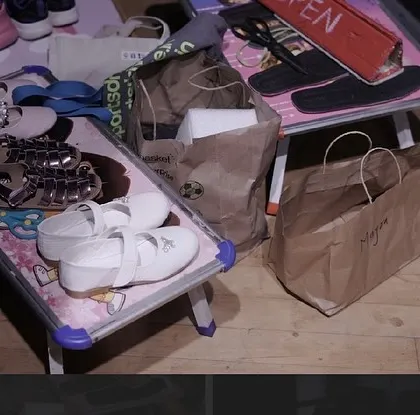 A close-up of the props table. Every little detail is part of the story, and the children learn to take responsibility for their props and costumes.